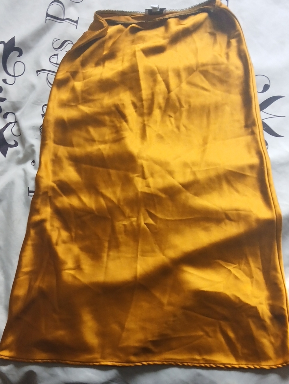 Topshop Golden Satin Slip Skirt